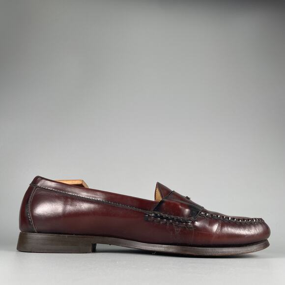 Cole Haan Pinch Men\'s Size 11 D Brown Leather Slip On Tassel Loafers Dress Shoes